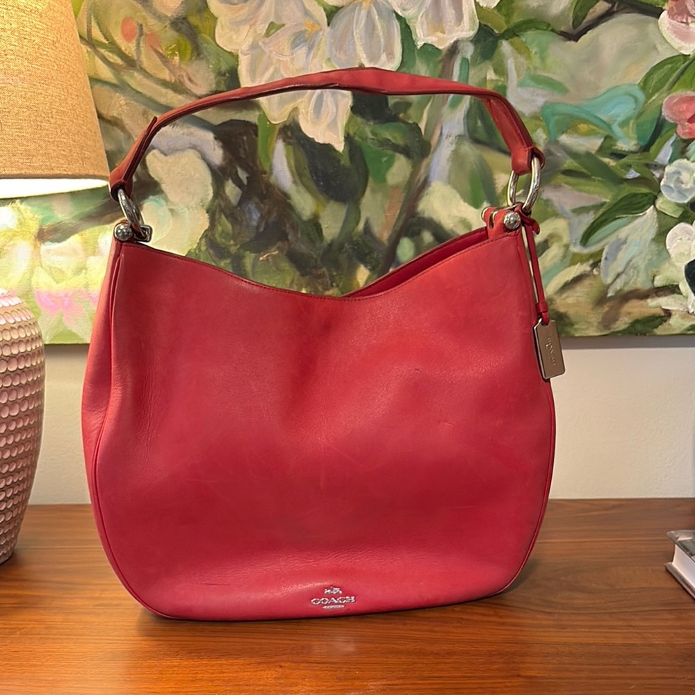 Coach Red Leather Women's Bag